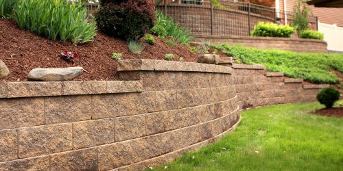 Retaining Wall, Landscaping Wall, Stone Wall, Flower Bed